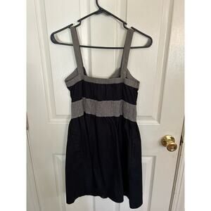 BeBop Womens Cute Black/Gray Dress Pockets Pleated Sleeveless Size M‎ e2
